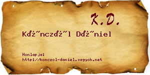 Könczöl Dániel névjegykártya